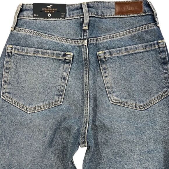 Hollister Women’s Ultra High-Rise Distressed Mom Jean Size 00R 90's - Picture 7 of 11